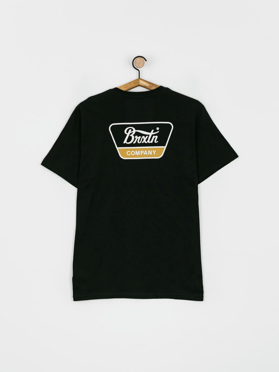 BRIXTON LINWOOD TEE BLACK/GOLD/WHITE