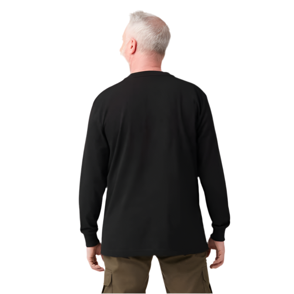 DICKIES HEAVYWHEIGHT HENLEY LONG SLEEVE TEE BLACK