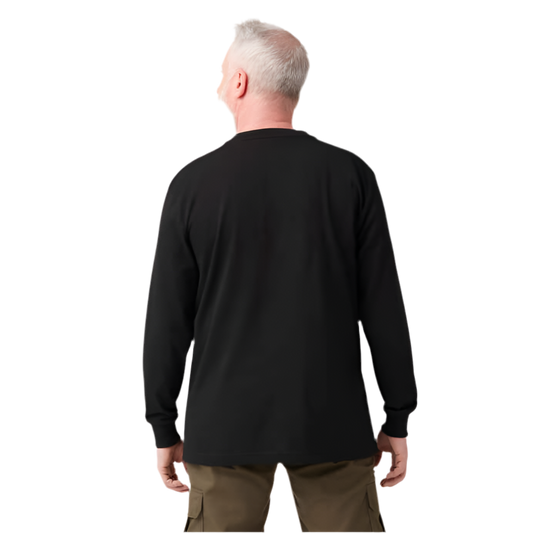 DICKIES HEAVYWHEIGHT HENLEY LONG SLEEVE TEE BLACK