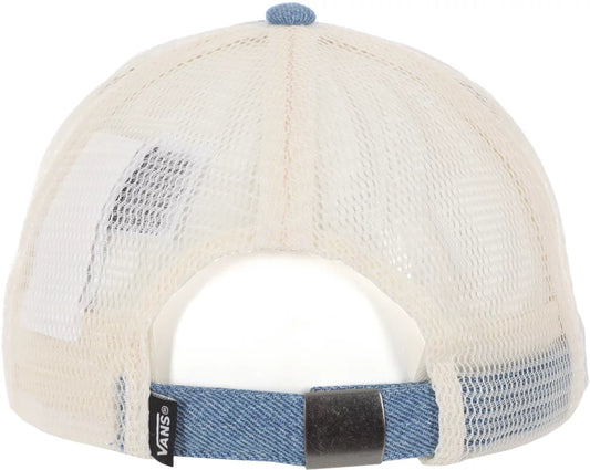 VANS MARKED JOCKEY TRUCKER HAT STONEWASH BLUE