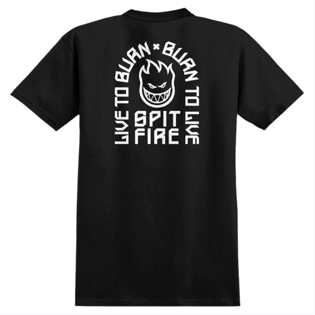 SPITFIRE LIVE TO BURN ARCH II TEE BLACK