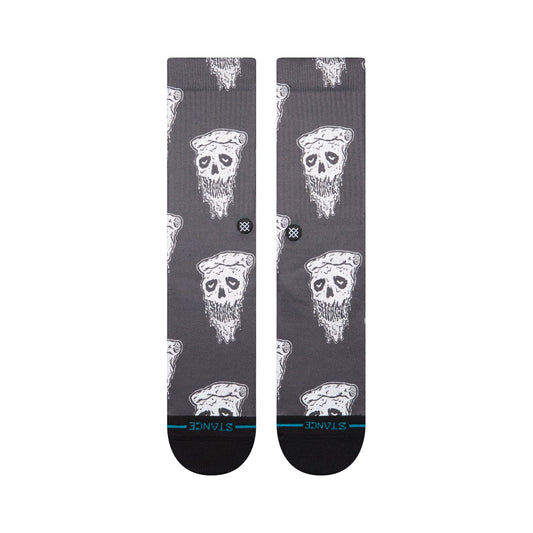 STANCE PIZZA FACE CREW SOCKS WHITE/BLACK