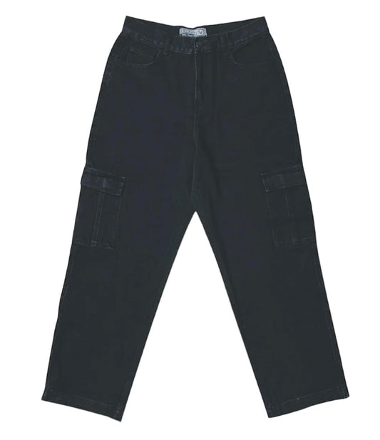 FROSTED CARGO JEAN BLACK