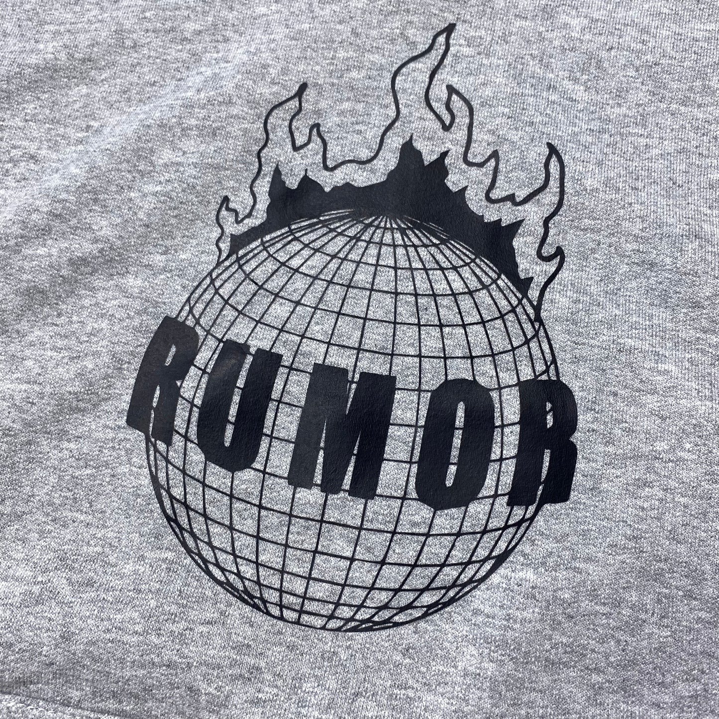 RUMOR BURNING WORLD YOUTH HOODIE GREY