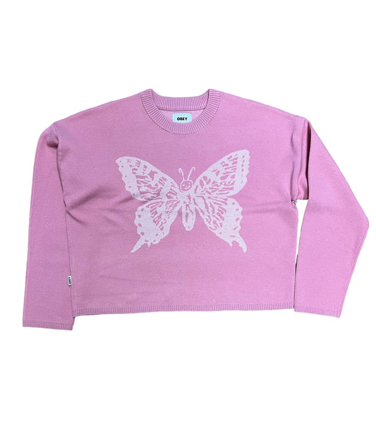 OBEY EFFECTIVE SWEATER PINK AMETHYST