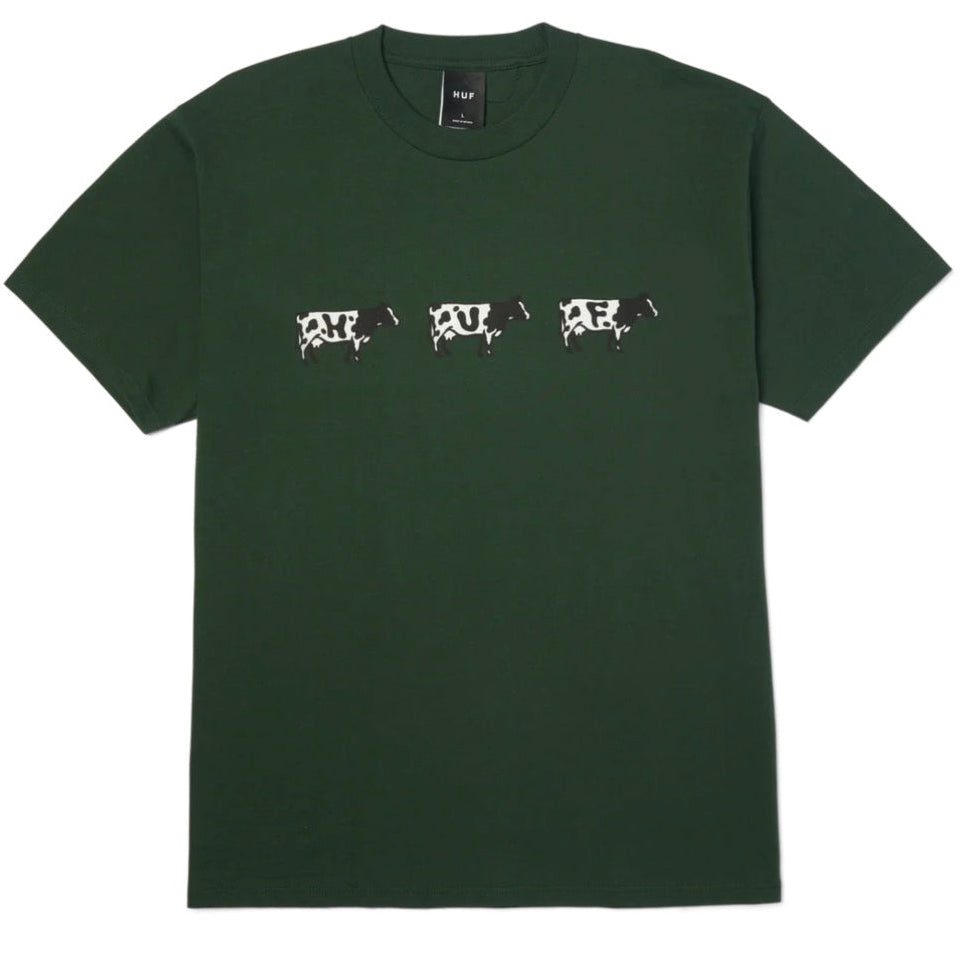 HUF MOO SS TEE FOREST GREEN