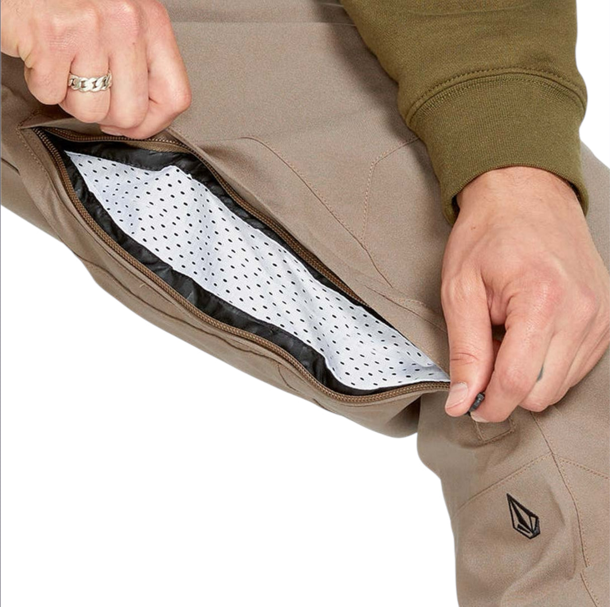 VOLCOM ROAN BIB OVERALL CHESTNUT BROWN