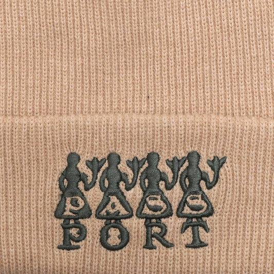 PASSPORT 4 FLOWERS ORGANIC COTTON BEANIE SAND