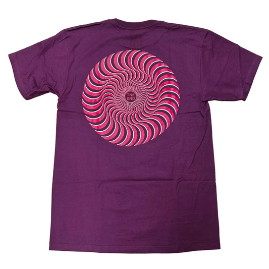 SPITFIRE CLASSIC SWIRL OVERLAY TEE BURGUNDY RED