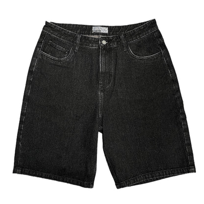 FROSTED WAVY JEAN SHORTS VINTAGE BLACK