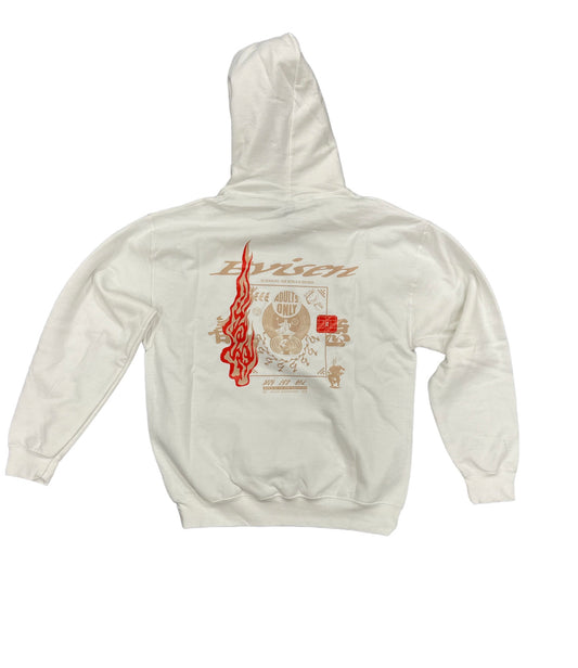 EVISEN NEO ADULTES SEULEMENT SWEAT À CAPUCHE BLANC