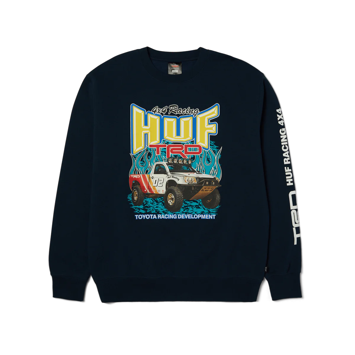HUF X TRD PIT CREW NAVY CREWNECK