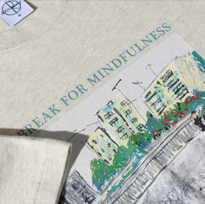 POLAR MINDFULLNESS IVORY GREEN MELANGE TEE