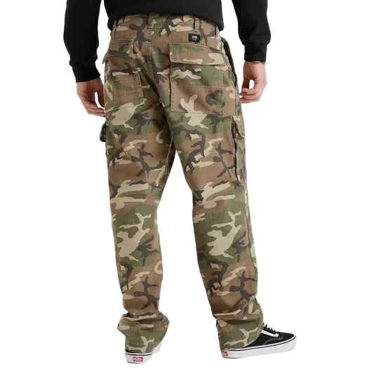 VANS FATIGUE CARGO LOOSE TAPERED RIPSTOP PANTS ALUMINUM CAMO