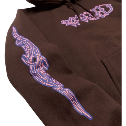 WKND HULDRA SCRIPT HOODIE BROWN