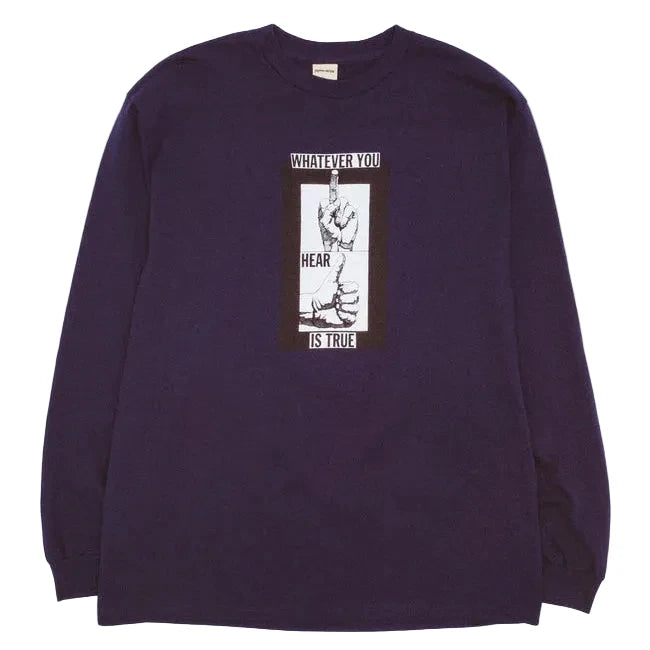 FUCKING AWESOME FINGERS UP LONG SLEEVE NAVY