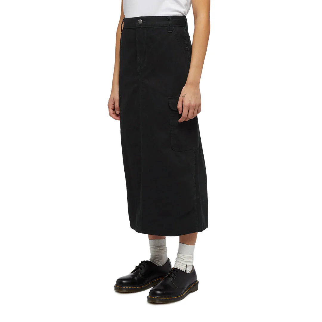 DICKIES WOMENS WOVEN DUCK SKIRT BLACK