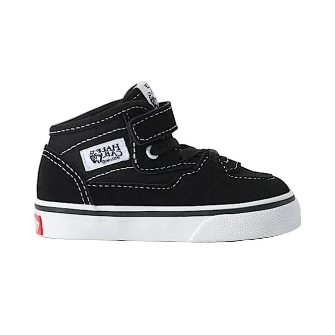 VANS HALF CAB DECON ELASTIC SUEDE BLACK WHITE
