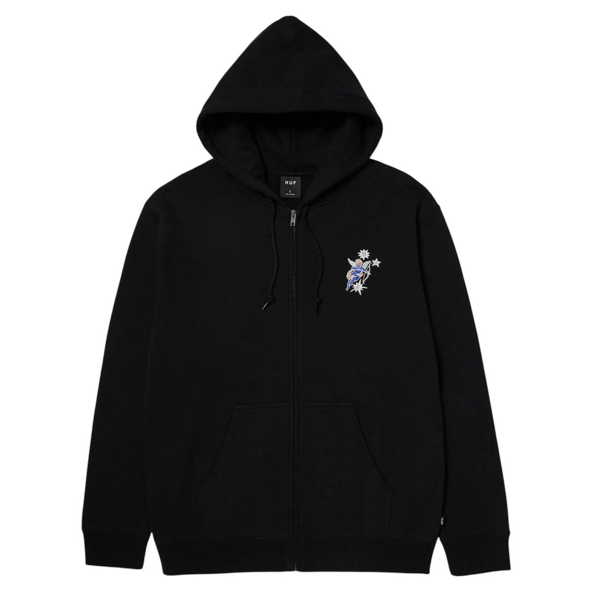 HUF CUPID FULL ZIP HOODIE BLACK