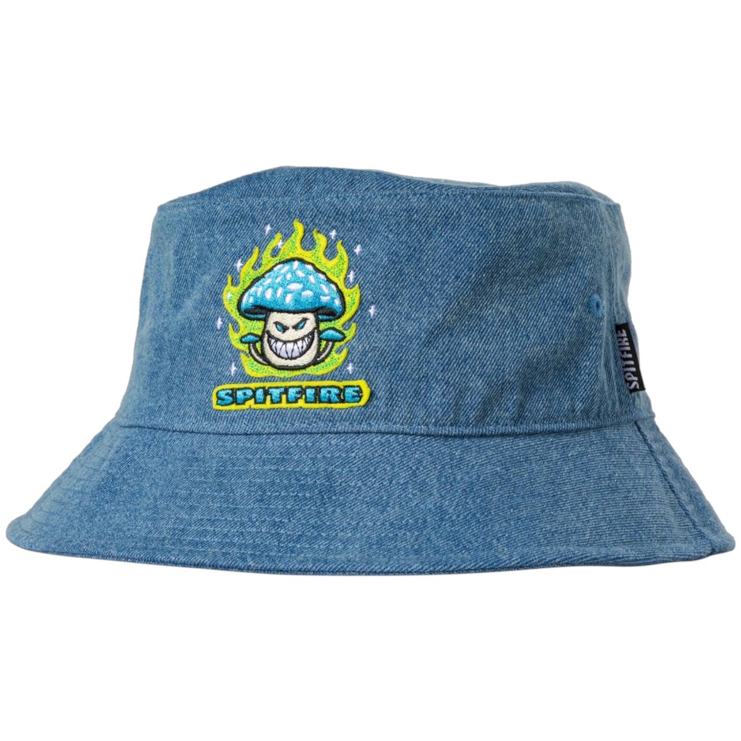 SPITFIRE BIG HEAD MUSHROOM BUCKET HAT DENIM BLUE WASHED