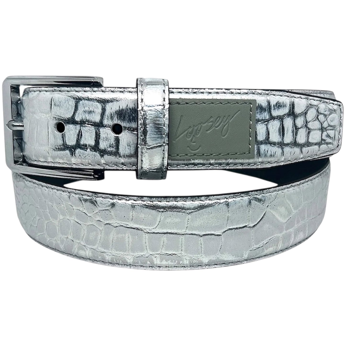 LOOSEY PREMIUM CROC SILVER SURFER BELT