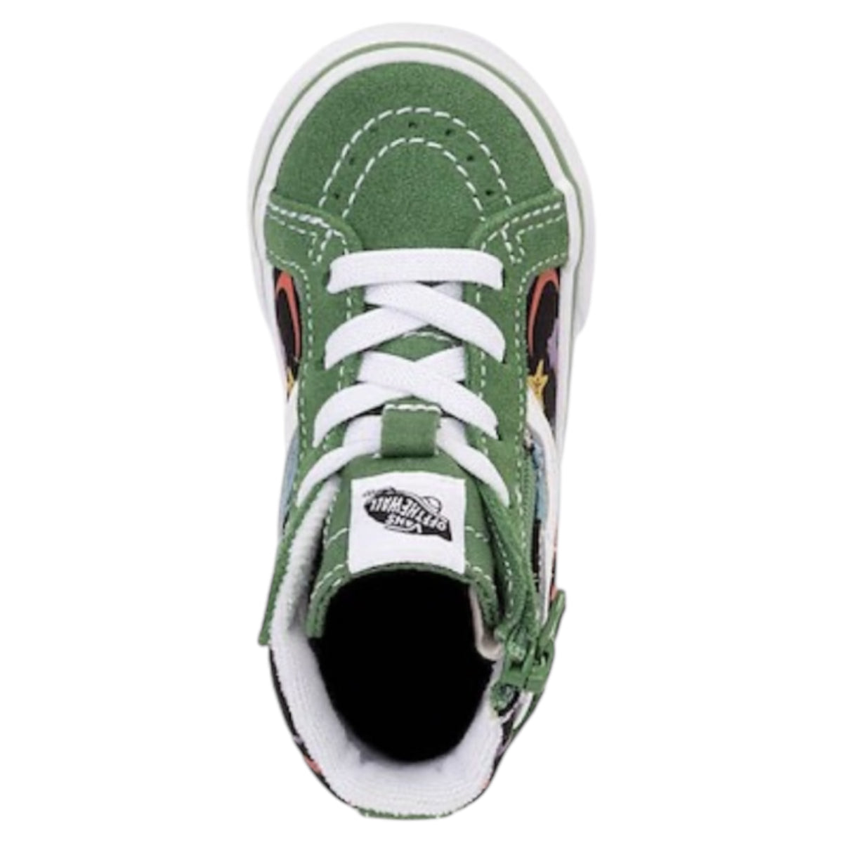 VANS KIDS SK8 HI-ZIP GLOW SHARKS GREEN