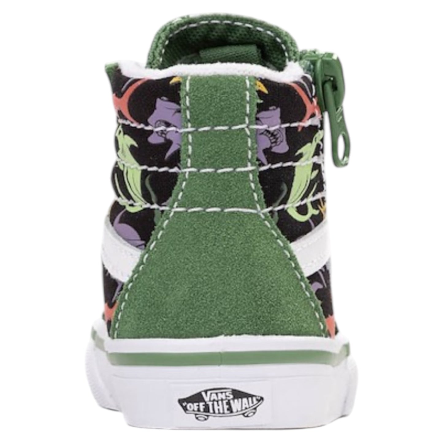 VANS KIDS SK8 HI-ZIP GLOW SHARKS GREEN