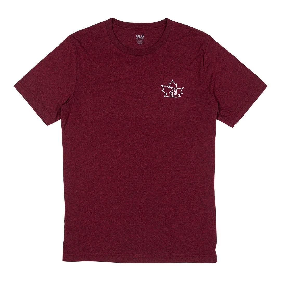 RDS TRIBLEND T-SHIRT DETAILED LEAF CARDINAL