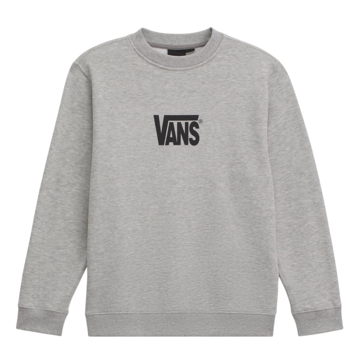 VANS BOYS STRETCH LOGO CREW CEMENT HEATHER
