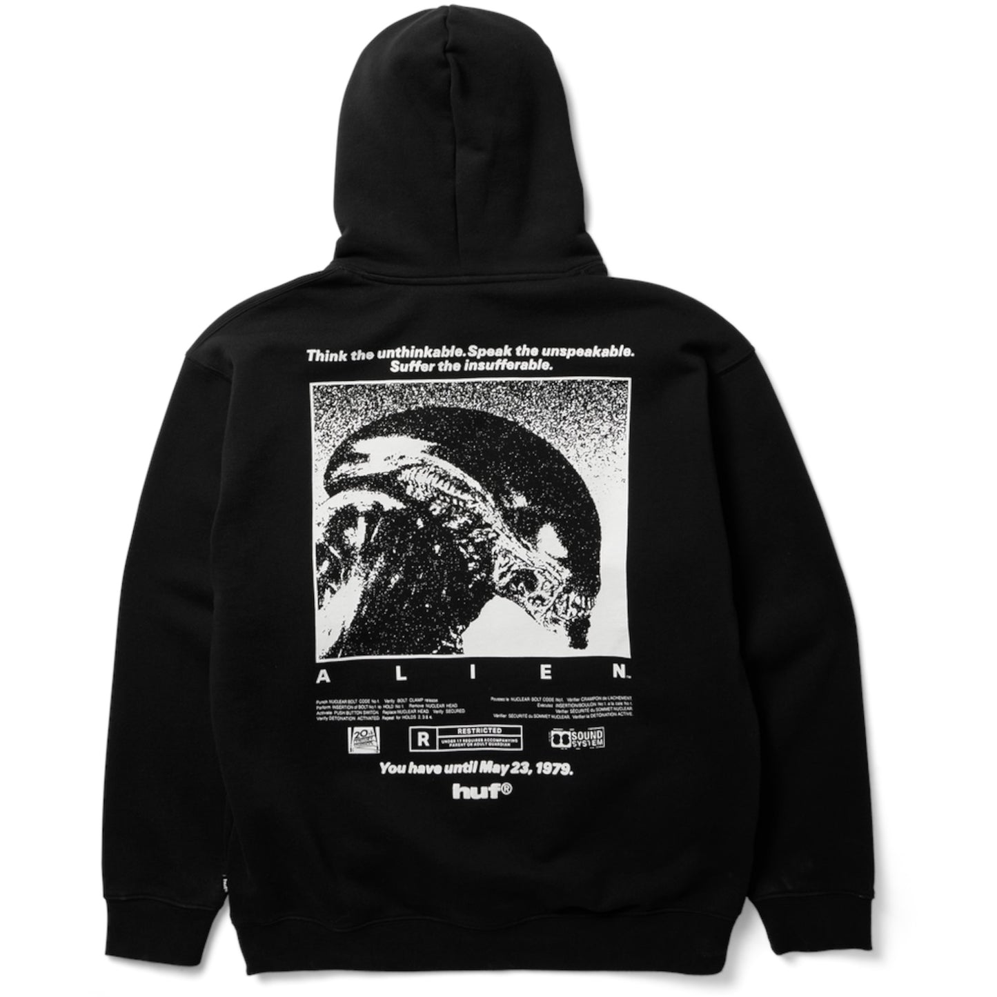 HUF FOSSILIZED PO HOODIE BLACK