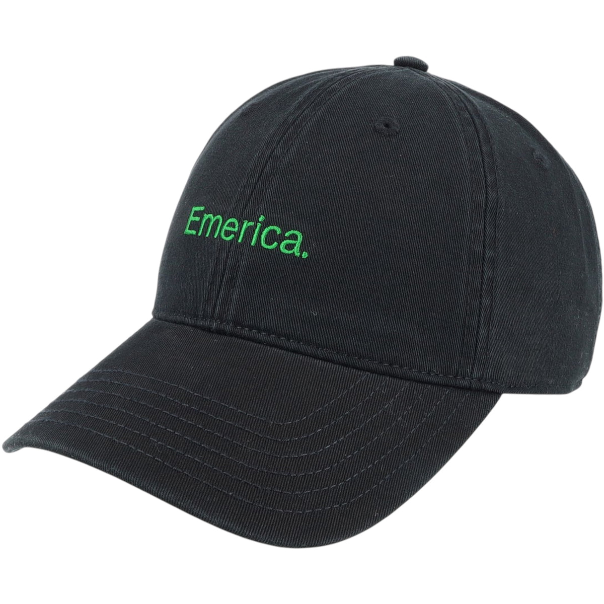 EMERICA PURE GOLD DAD HAT STRAP BACK BLACK