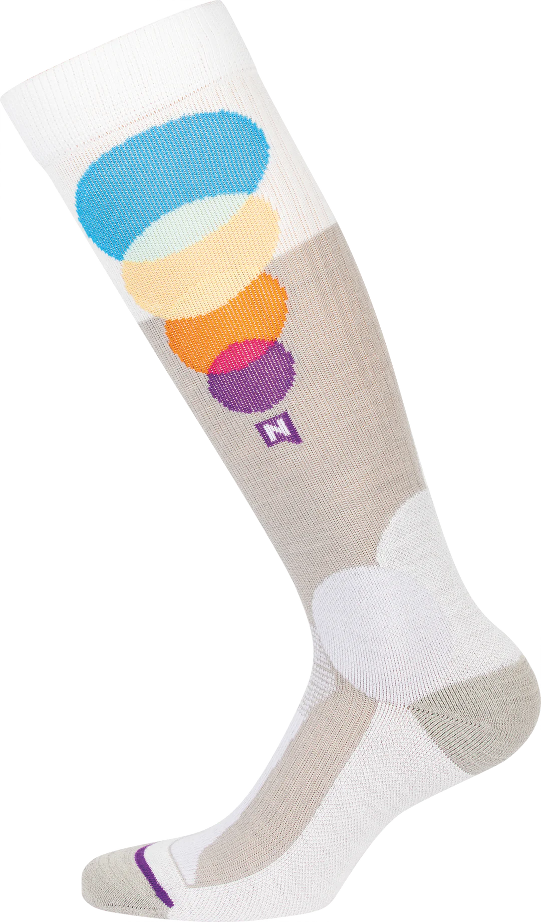 NITRO WOMENS CLOUD 7 SOCK WHITE/GREY