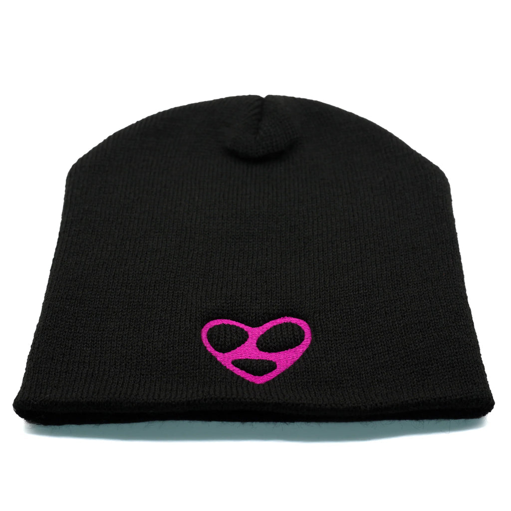 LIMOSINE HEART BEANIE BLACK/PINK