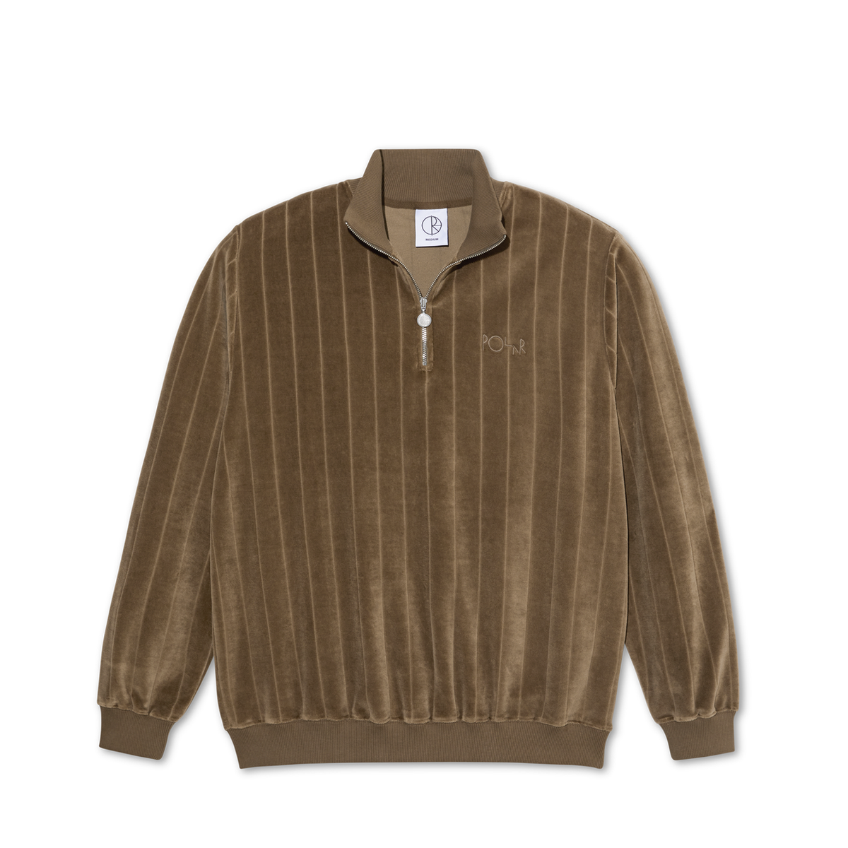 SWEAT-SHIRT POLAIRE COL ZIPPÉ RAYURE VELOUR HÊTRE