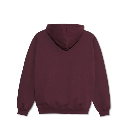POLAR SKATE CO STRETCH LOGO DAVE HOODIE DARK WINE