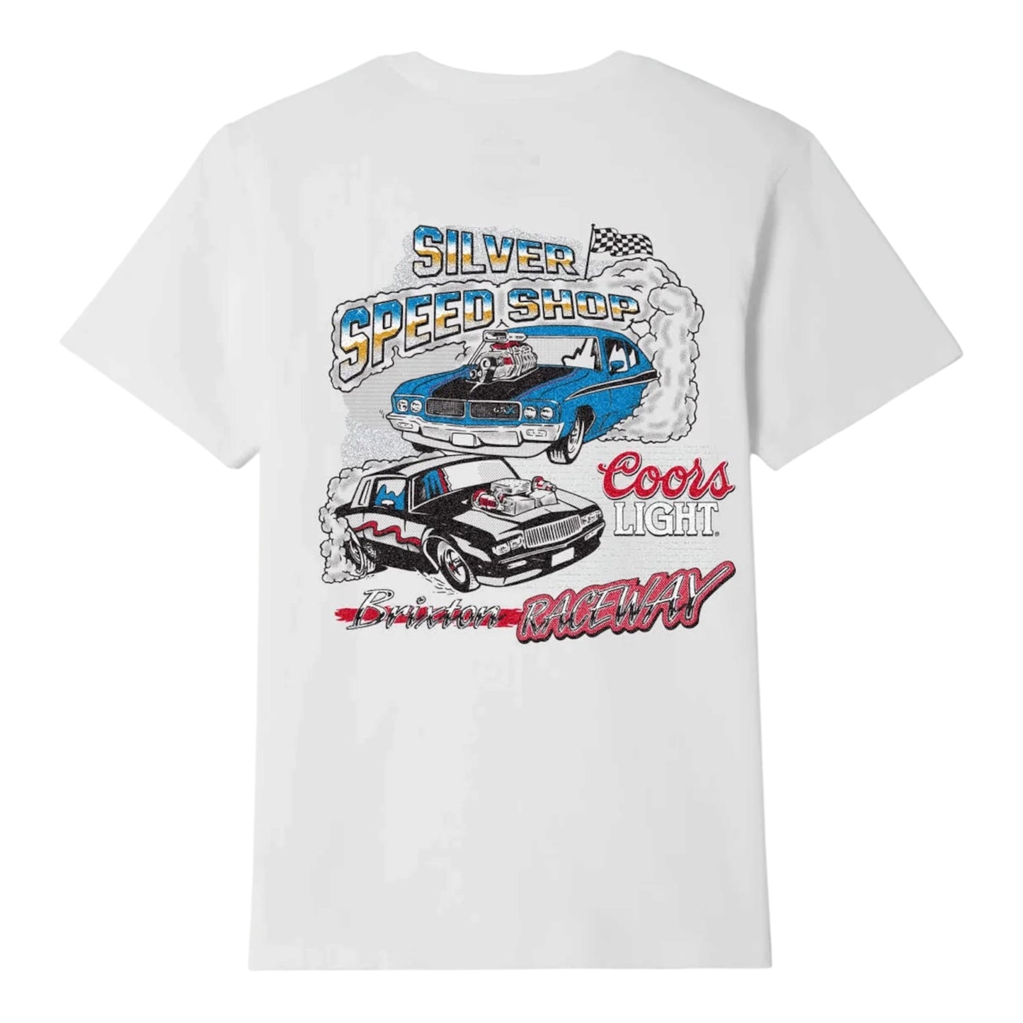 BRIXTON COORS LIGHT RACEWAY TEE WHITE