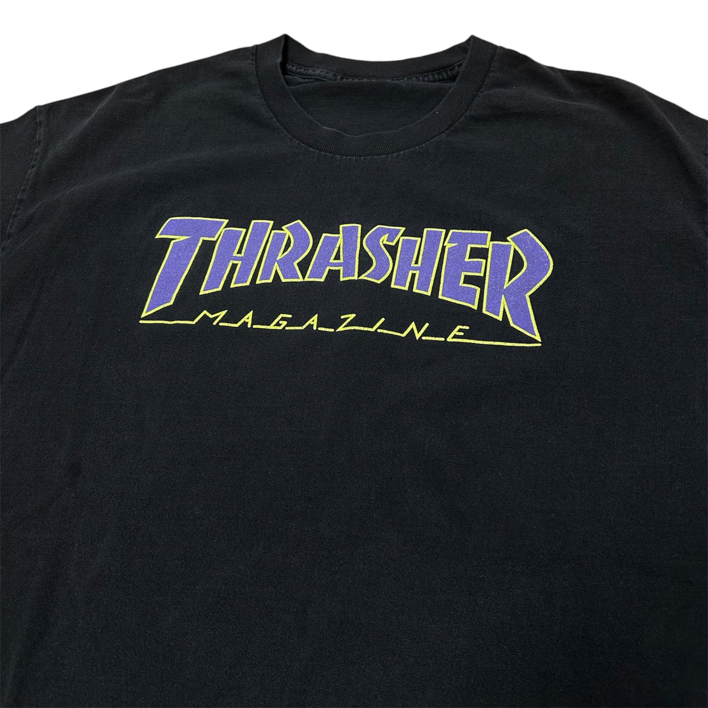 THRASHER OUTLINED PURPLE BLACK TEE