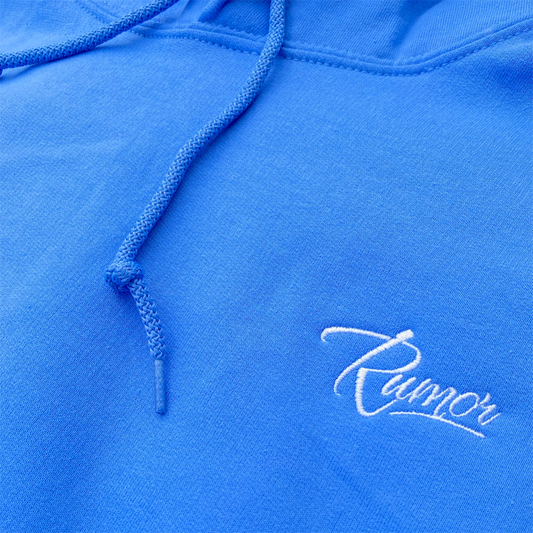 RUMOR SCRIPT HOODIE CAROLINA BLUE
