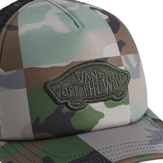 VANS CLASSIC PATCH CURVED BILL TRUCKER ALUMINUM CAMO HAT