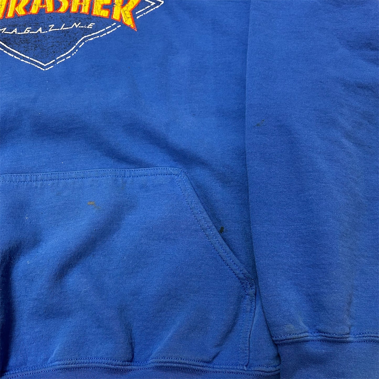 THRASHER FLAME LOGO HOODIE BLUE