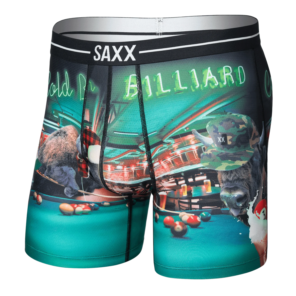 SAXX VOLT BREATHABLE MESH BOXER BRIEF TGI GUYDAY GREEN