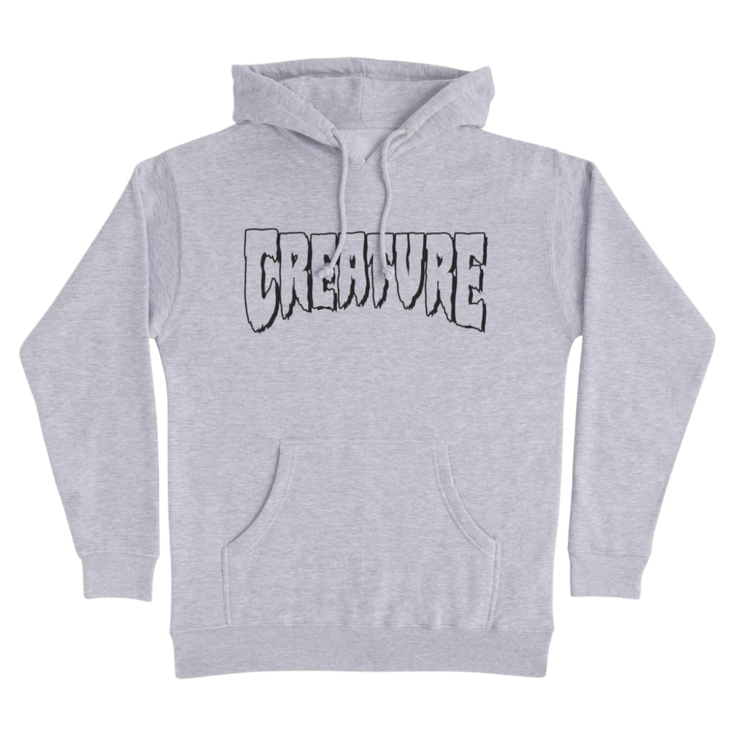 CREATURE LOGO OUTLINE HOODIE HEATHER GREY