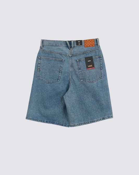 VANS CHECK 5 BAGGY SHORT EN JEAN STONEWASH BLEU
