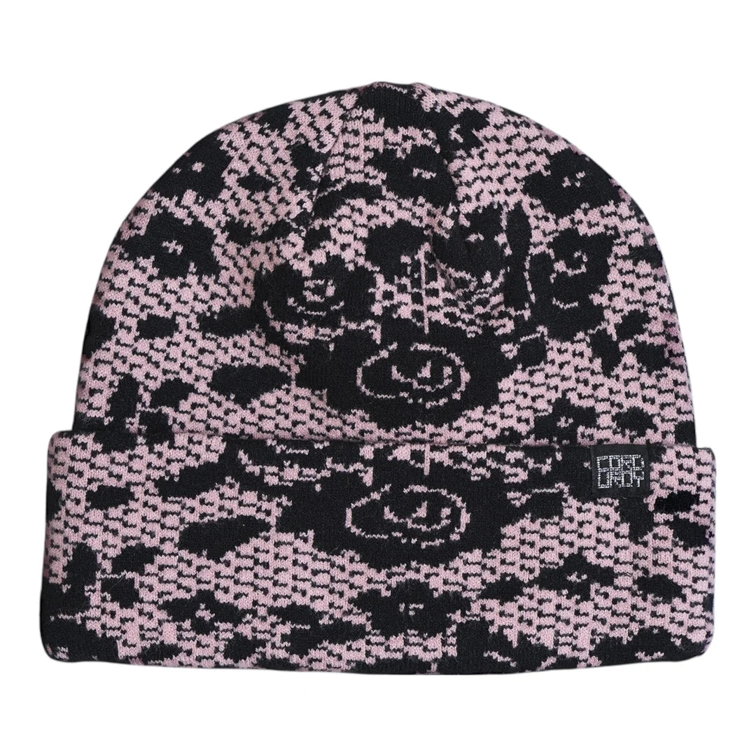 CORDUROY LACE BEANIE PINK