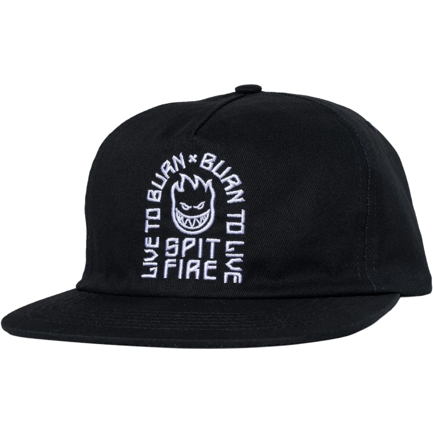 SPITFIRE LTB ARCH SNAPBACK BLACK WHITE HAT
