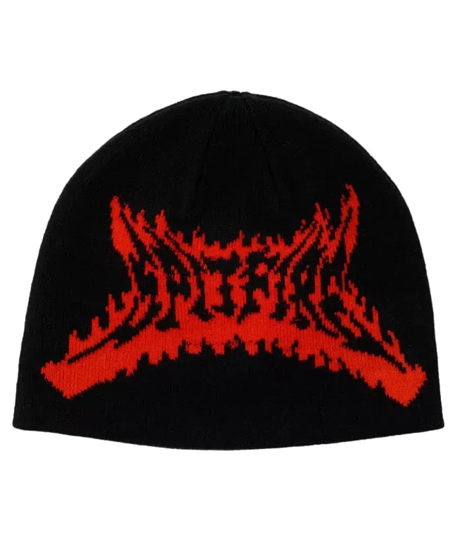 SPITFIRE FLAME OUT SKULLY BEANIE BLACK RED