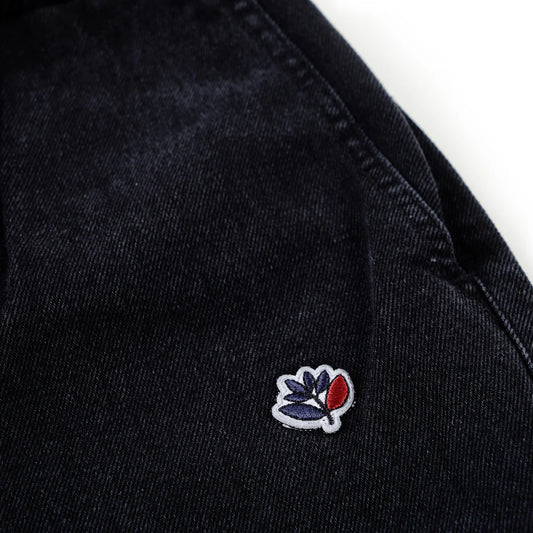 MAGENTA LOOSE DENIM PANT BLACK