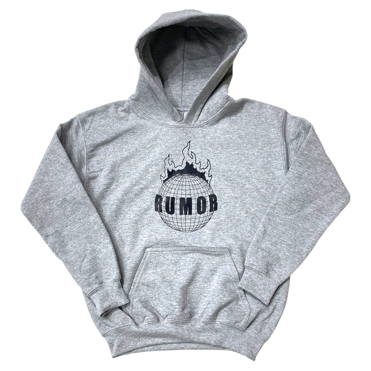 RUMOR BURNING WORLD YOUTH HOODIE GREY