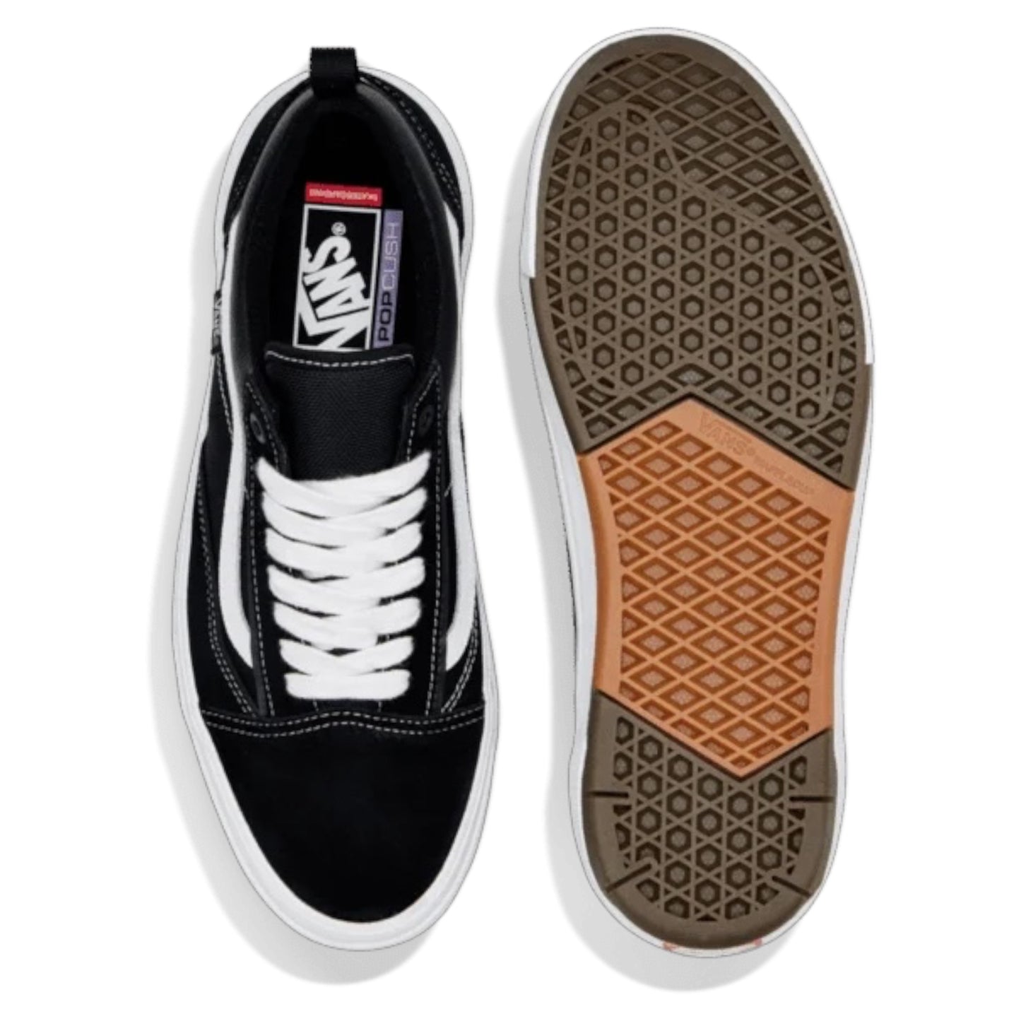 VANS SKATE OLD SKOOL WAFFLECUP BLACK WHITE