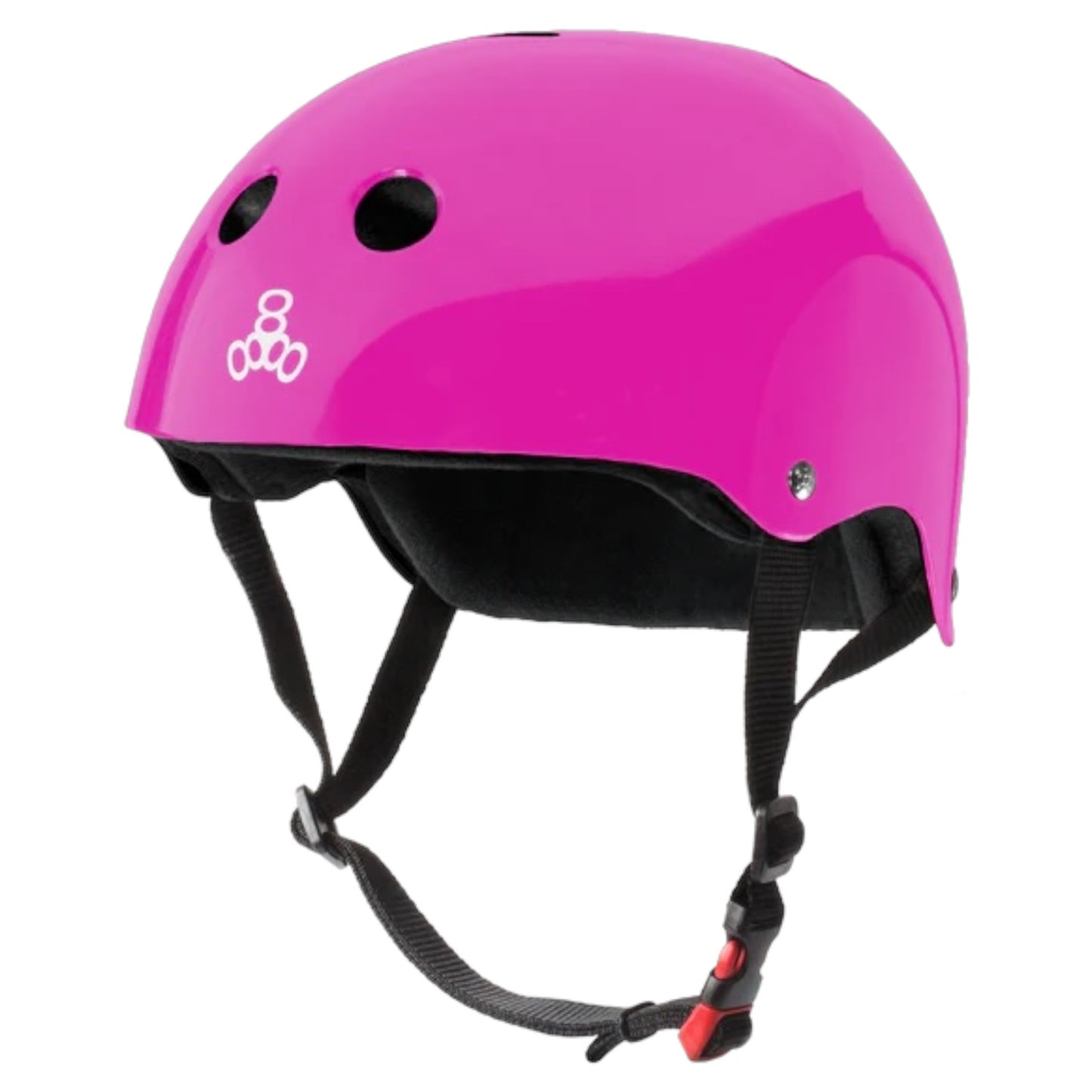 TRIPLE EIGHT CERTIFIED SWEATSAVER PINK GLOSSY HELMET